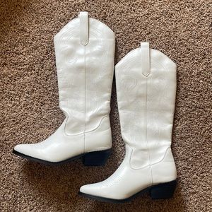 Tall White Cowboy Boots